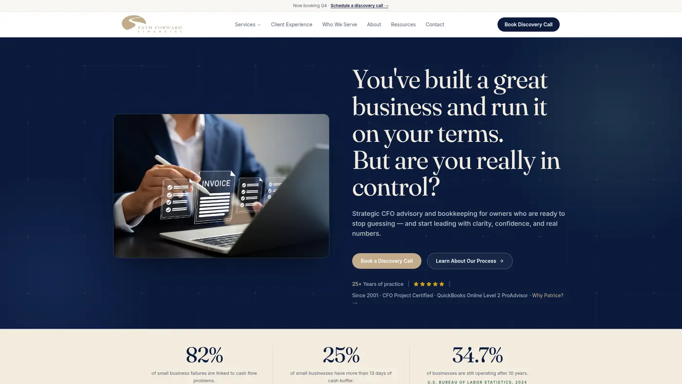 Path Forward Financial website preview